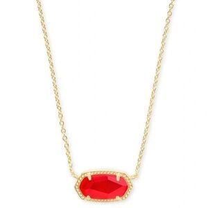 Red Kendra Scott Necklace in Gold